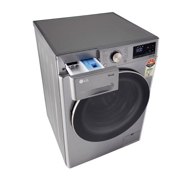 LG 10Kg Front Load Washing Machine, AI Direct Drive™, Platinum Silver